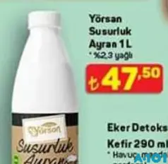 YÖRSAN SUSURLUK AYRANI 1 L fiyat ve kampanya bilgisi